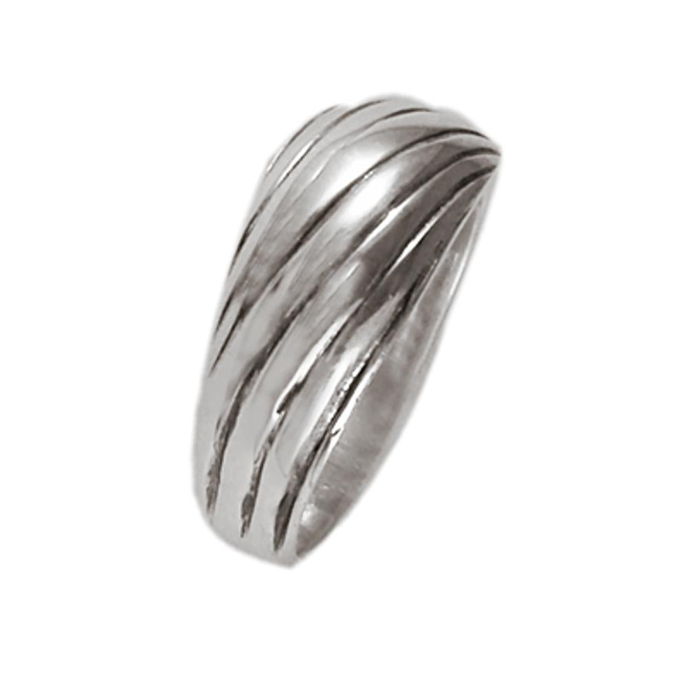 Silberring Rillen dunkel oxidiert 925er Sterling Silber Damen Silberschmuck Ringe