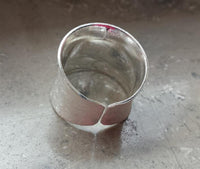 Load image into Gallery viewer, Silberring offen gebürstet gewölbt 16mm breit 925 Sterling
