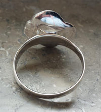 Cargar imagen en el visor de la galería, Silberring weiß oxidiert Glitzer Rose Ringe Damen
