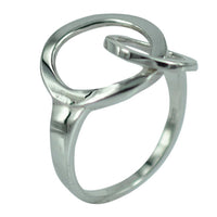 Cargar imagen en el visor de la galería, Silberring zwei Kreise ineinander schmal Ringe 925
