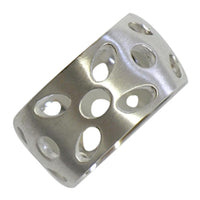 Cargar imagen en el visor de la galería, Ring Lochmuster Kreise Ellipsen 925er Sterling Silber
