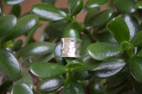 Cargar imagen en el visor de la galería, Bandring gebürstet Punkte gewölbt Rillen 925 Sterling Silber offen
