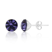 Load image into Gallery viewer, Ohrstecker Glas transparent hellgrün scheinend, 5 mm Ø, facettiert, glitzernd, 925er Sterlingsilber-Stift
