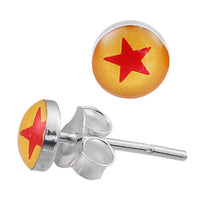 Load image into Gallery viewer, Silberohrstecker Stern rot gelb Ohrstecker Glas 925 Sterling Silber Unisex Ohrringe Schmuck
