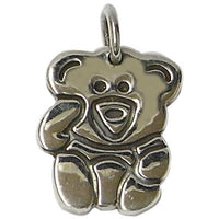 Cargar imagen en el visor de la galería, Silberanhänger Teddy Bärchen Anhänger aus Sterling Silber 925er Unisex Schmuck
