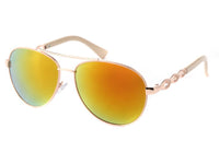 Cargar imagen en el visor de la galería, LOOX Sonnenbrille Pilotenbrille 400UV Zierbügel verspiegelt - Modell Long Beach
