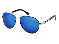 Cargar imagen en el visor de la galería, LOOX Sonnenbrille Pilotenbrille 400UV Zierbügel verspiegelt - Modell Long Beach
