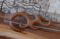 Load image into Gallery viewer, Fake Piercing Lobe Edelstahl Holz Flames Dehnschnecke
