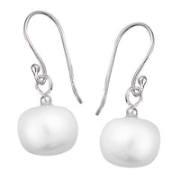 Load image into Gallery viewer, Perlenohrringe Perlen 925 Sterling Silber Ohrringe Ohrhänger Perlen weiß
