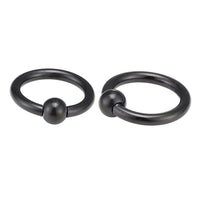 Load image into Gallery viewer, Piercing Ball Closure Ring Klemmkugelring Captive Bead Edelstahl schwarz
