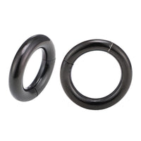 Load image into Gallery viewer, Universal Piercing Segmentring Klicker Edelstahl schwarz Piercingring
