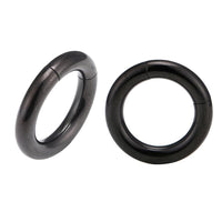 Load image into Gallery viewer, Universal Piercing Segmentring Klicker Edelstahl schwarz Piercingring
