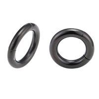 Load image into Gallery viewer, Universal Piercing Segmentring Klicker Edelstahl schwarz Piercingring
