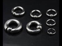 Load image into Gallery viewer, Piercing Ball Closure Ring Klemmkugel Captive Bead Edelstahl

