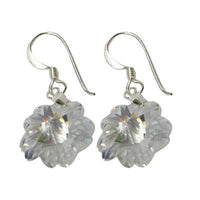 Load image into Gallery viewer, Blumen Zirkonia Ohrringe Silberohrringe aus facettiertem 925 Sterling Silber – funkelnde Glitzer-Ohrringe mit blumenförmigen, bunten Zirkonia-Kristallen, die jedem Look einen eleganten Akzent verleihen.

