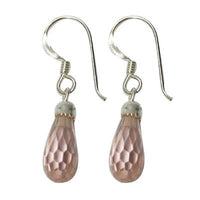 Load image into Gallery viewer, A pair of Tropfen Zirkonia Ohrringe, faceted in lila, rosa, rot und orange, with sparkling stones, elegantly hanging from 925 Sterling Silber hooks.
