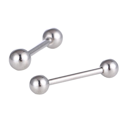Piercing Straight Barbell Edelstahl silbern verschiedene Größen