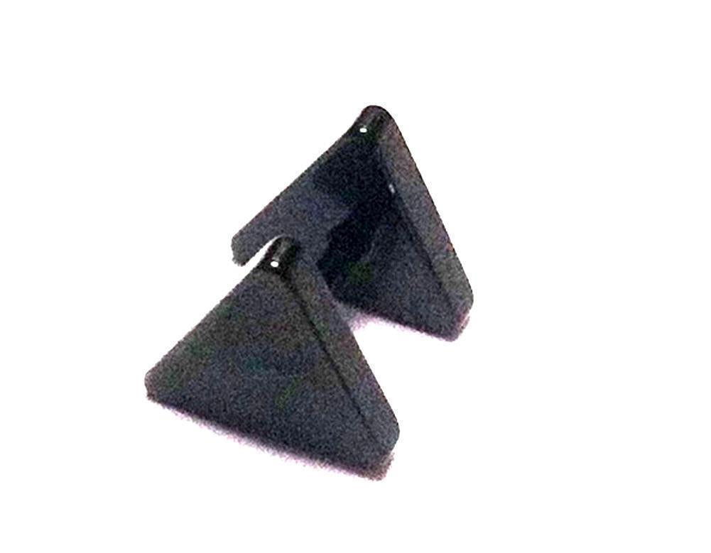 Fake Piercing Plug Ohrstecker Unisex Edelstahl schwarz Schmuck Dreieck