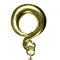 Load image into Gallery viewer, Ohrgewicht 6mm Piercing Anhänger Brass Ohrring gold Hook Bone Skull Schildkröte

