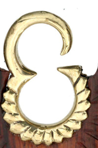 Load image into Gallery viewer, Hook Piercing Ohrgewicht Engel Flügel 3mm Messing Holz
