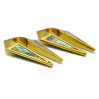 Load image into Gallery viewer, Piercing Ohrgewicht Edelstahl 41g Paua Pfeil 8mm
