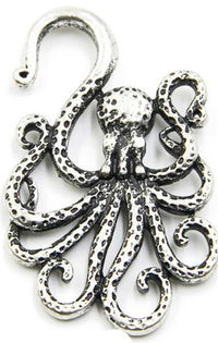 Load image into Gallery viewer, Piercing Ohrgewicht Messing 15,5g Oktopus 4mm Hook
