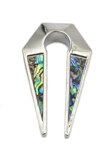 Load image into Gallery viewer, Piercing Ohrgewicht Edelstahl 41g Paua Pfeil 8mm
