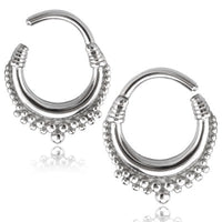 Load image into Gallery viewer, Klapp Segmentring Piercing Vintage Edelstahl Gold PVD
