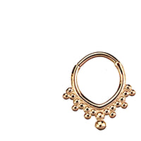 Cargar imagen en el visor de la galería, Segmentring Piercing Kugelspitze Edelstahl Gold PVD
