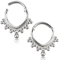 Cargar imagen en el visor de la galería, Segmentring Piercing Kugelspitze Edelstahl Gold PVD
