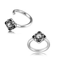 Load image into Gallery viewer, Piercing Ring Raute 925 Silber Labret Tragus 1.2mm
