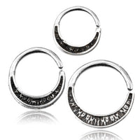 Load image into Gallery viewer, Piercing Ring 925 Silber Labret Tragus Septum oxidiert
