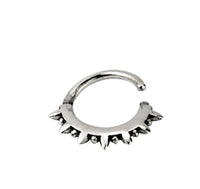 Load image into Gallery viewer, Piercing Ring 925 Silber Labret Tragus Septum Stacheln

