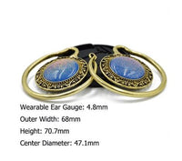 Cargar imagen en el visor de la galería, Piercing Ohrgewicht Brass Stern Stein lila 4,7mm Spirale
