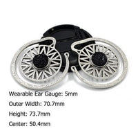 Cargar imagen en el visor de la galería, Piercing Ohrgewicht Brass Glitzer Zacken Stein 4,7mm
