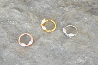 Load image into Gallery viewer, Piercing Edelstahl Ring für Nase Ohr Kristall Augen
