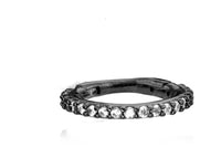Load image into Gallery viewer, Clicker Piercing rhodiniert Glitzer Kristalle außen
