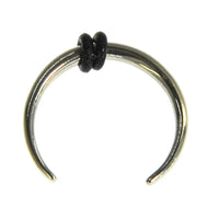 Load image into Gallery viewer, Piercing Edelstahl Horseshoe Gummiringe silber Nase Ohr
