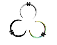 Load image into Gallery viewer, Piercing Edelstahl Horseshoe Gummiringe silber Nase Ohr
