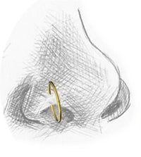 Load image into Gallery viewer, Nostril Piercing Messing Nasenstecker Nasenringe Nasen Pins gold 8mm 10mm 12mm

