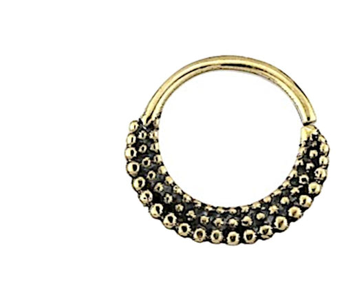 Septum Piercing Messing 1.2mm Punkte Sichel