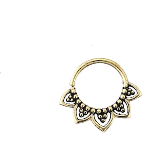 Septum Piercing Messing 1.2mm Punkte Blume Ohrringe