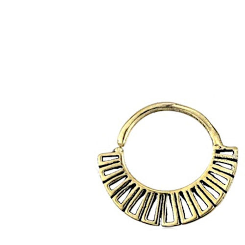 Septum Piercing Messing 1.2mm Segmente Ohrringe