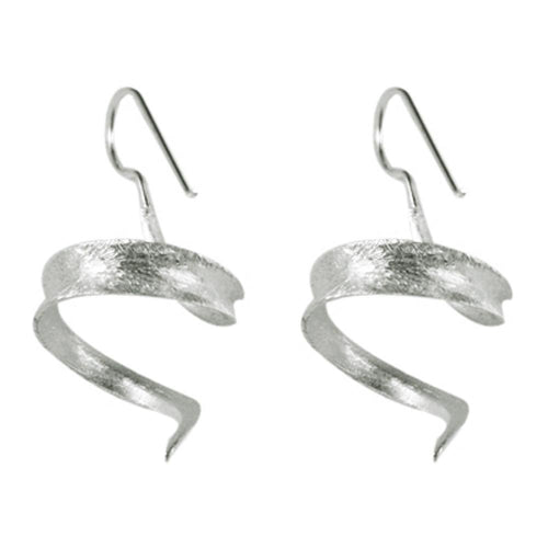 Silberohrringe 925er Silber Ohrringe Ohrhänger Schmuck spiralig gebogen filigran