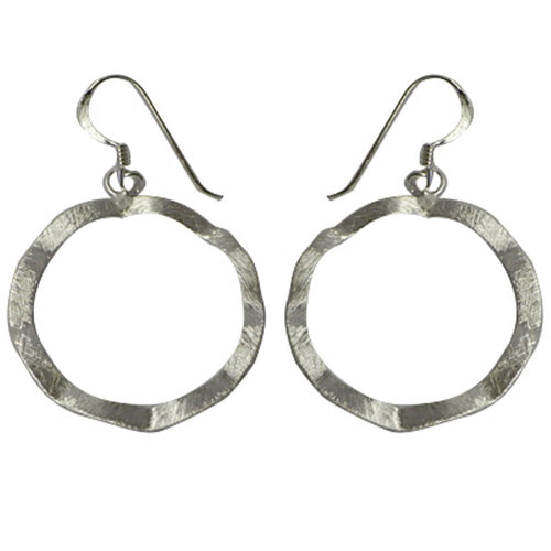 Silberohrringe 925er Silber Ohrringe Ohrhänger Damen Schmuck gewellt geschliffen