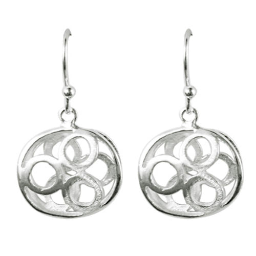 Silberohrringe 925er Silber Ohrringe Ohrhänger Damen Schmuck filigranes Kreismuster