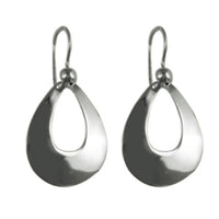 Load image into Gallery viewer, Silberohrringe 925er Silber Ohrringe Ohrhänger Schmuck Gewölbt Tropfen Breit Damen
