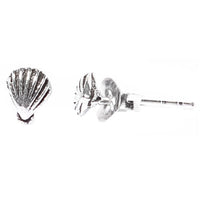 Load image into Gallery viewer, Silberohrstecker Ohrstecker 925er Sterling Silber Unisex Schmuck Ohrringe Muschel
