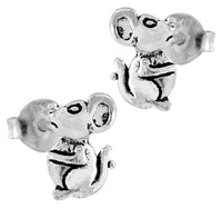 Load image into Gallery viewer, Silberohrstecker Ohrstecker 925er Sterling Silber Unisex Schmuck Ohrringe Maus
