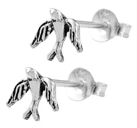 Load image into Gallery viewer, Silberohrstecker Ohrstecker 925er Sterling Silber Unisex Schmuck Ohrringe Vogel Flügel
